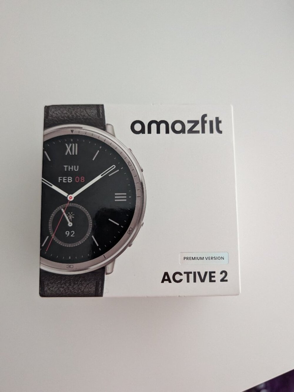 Amazfit Active 2 Round Smartwatch - Black Leather